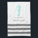 FAMILY  BEACH HOUSE SEAHORSE AND STARFISH TEA TOWEL<br><div class="desc">FAMILY  BEACH HOUSE SEAHORSE AND STARFISH  DESIGN READY FOR YOU TO PERSONALIZE  WITH YOUR FAMILY NAME</div>