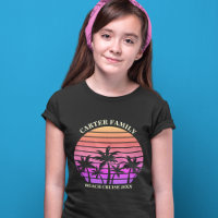Family Beach Trip Tropical Island Sunset Kids