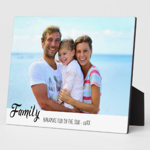 Family Beach Vacation Photo Plaque