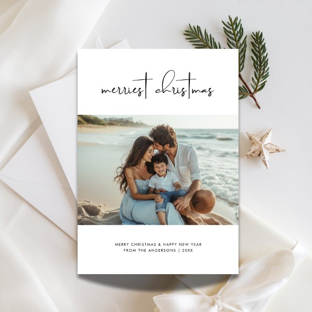 Family Beachy Merriest Christmas Photo Card (Creator Uploaded)