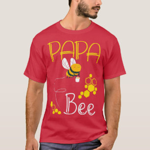 Family Bee Papa Daddy Birthday First Bee Day  T-Shirt
