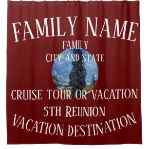 Family Birthday 2024 Party Tshirt Reunion Retired Shower Curtain