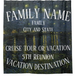 Family Birthday 2024 Party Tshirt Reunion Retired Shower Curtain