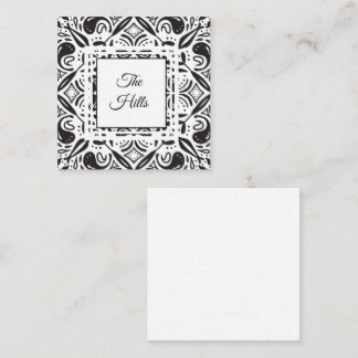 Family Black and White Calling Card Enclosure