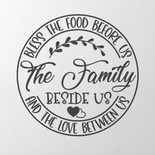 Family Blessings Typography Wall Decal