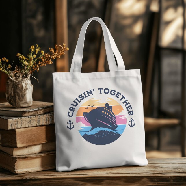 Family  Blues Cruising Together PERSONALIZE Tote Bag (Creator Uploaded)