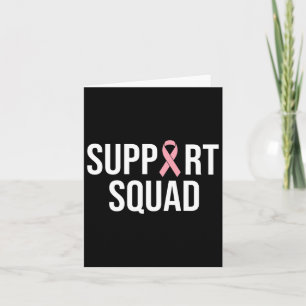 Family Breast Cancer Awareness Pink Ribbon Support Card