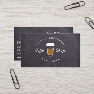 Family Business Coffee shop logo custom Business Card