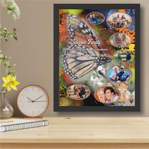 Family Butterfly Photo Collage Art Print
