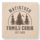 Family Cabin Rustic Trees Family Name