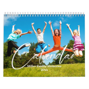 Family Calendar, Modern Custom Photo Calendar