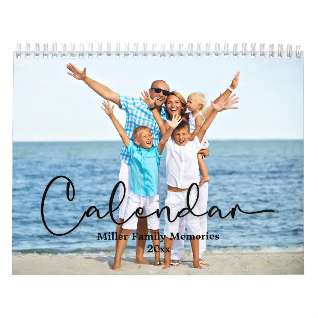 Family Calendar, Modern Custom Photo Calendar (Cover)