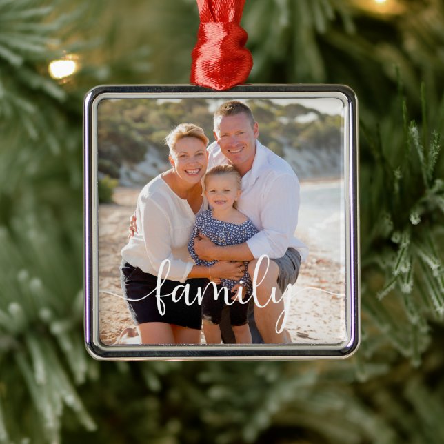Family Calligraphy Photo Metal Tree Decoration (Tree)