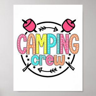Family Camper Group Camping Crew Camping Matching Poster