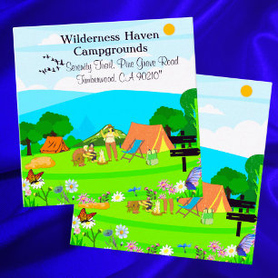 Family Camping Promotional Card Nature-Inspired