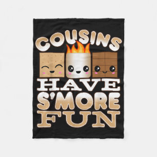 Family Camping Shirts For Kids Cousins Have Smore Fleece Blanket