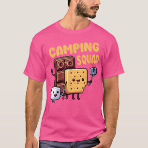 Family Camping Squad Funny Chocolate Marshmallow S T-Shirt