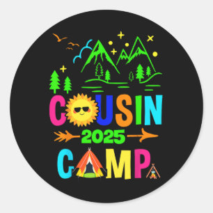 Family Camping Summer Vacation Crew Cousin Camp 20 Classic Round Sticker