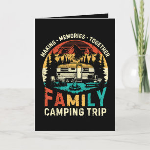 Family Camping Trip Making Memories Together Holiday Card