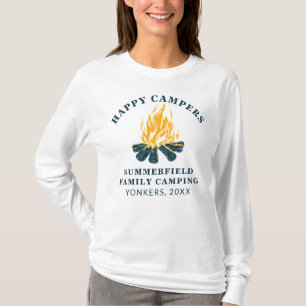 Family Camping Trip Matching Happy Campers Mum T-Shirt