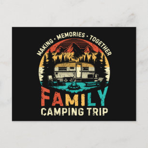 Family Camping Trip Memories Camper Matching Crew  Postcard