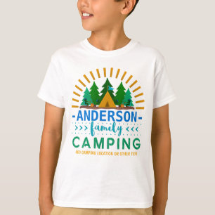 Family Camping Trip Sun Ray Tent   Custom Name T-Shirt