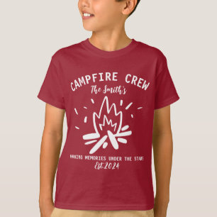 Family Camping Vacation 2024, Campfire Crew T-Shirt