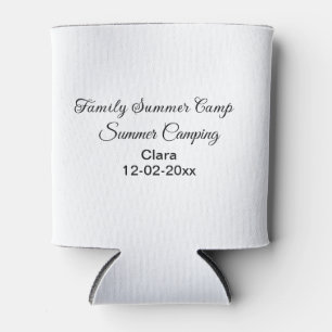 Family camping vacation custom add name dateSummer Can Cooler