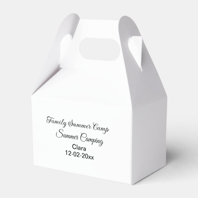 Family camping vacation custom add name dateSummer Favour Box (Front Side)