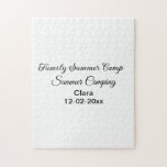 Family camping vacation custom add name dateSummer Jigsaw Puzzle<br><div class="desc">Design</div>