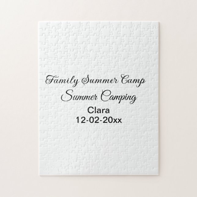 Family camping vacation custom add name dateSummer Jigsaw Puzzle (Vertical)