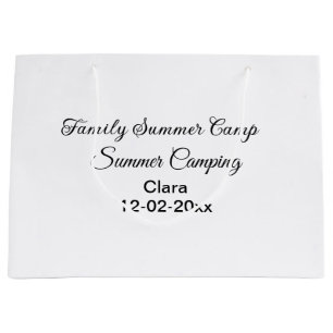 Family camping vacation custom add name dateSummer Large Gift Bag