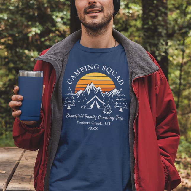 Family Camping Vacation Custom Matching Dad Camp T-Shirt (Creator Uploaded)
