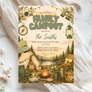 Family Campout Party Invitation