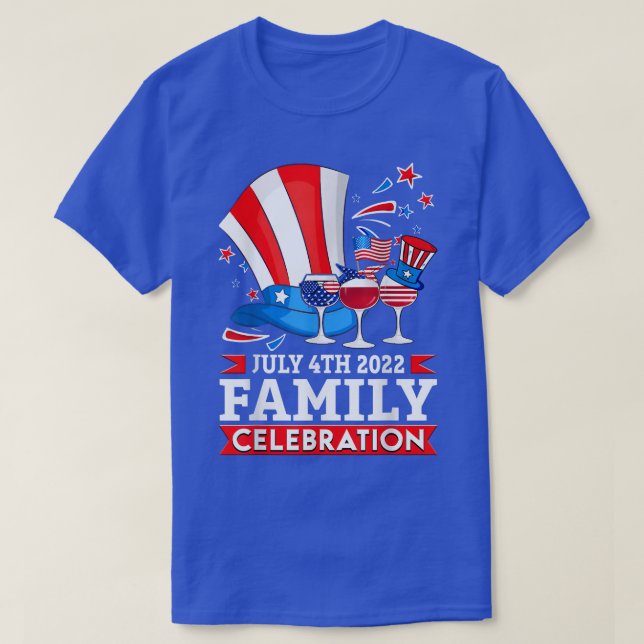 Family Celebration July 4th 2022 Matching Family H T-Shirt (Design Front)