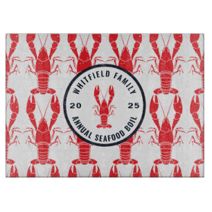 Family Celebration Lobster Boil Custom Cutting Board