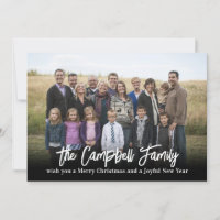 Family Cheer Photo Holiday Card Christmas Card