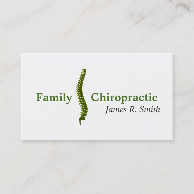 Family Chiropractic Chiropractor Clinic Health Business Card (Front)