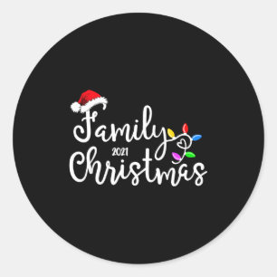Family Christmas 2021  Classic Round Sticker