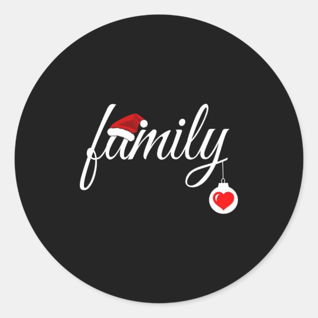 Family Christmas 2021  Classic Round Sticker (Front)