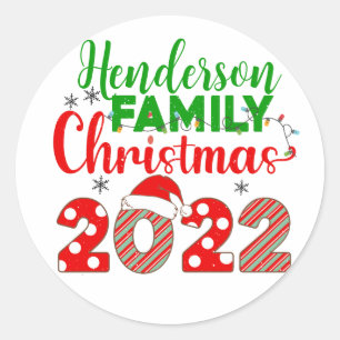 Family Christmas 2022 Classic Round Sticker