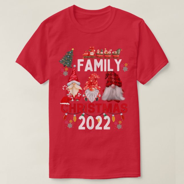 Family Christmas 2022 Matching s Squad Gnome Love  T-Shirt (Design Front)