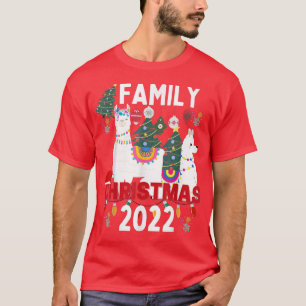 Family Christmas 2022 Matching s Squad Llama Love T-Shirt