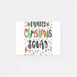 Family Christmas 2022 Matching Santa Hat Lights Xm Post-it Notes
