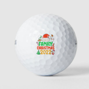 Family Christmas 2022 Matching Shirts Funny Santa Golf Balls