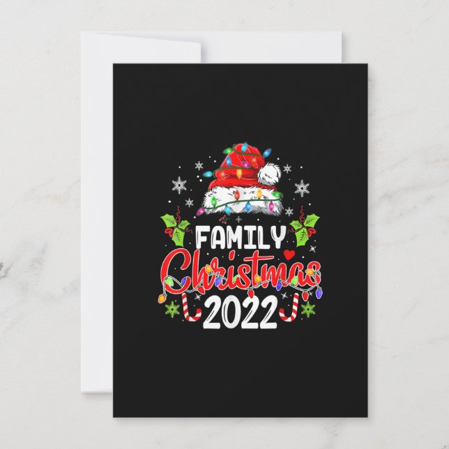 Family Christmas 2022 Matching Shirts Squad Santa  Invitation (Front)