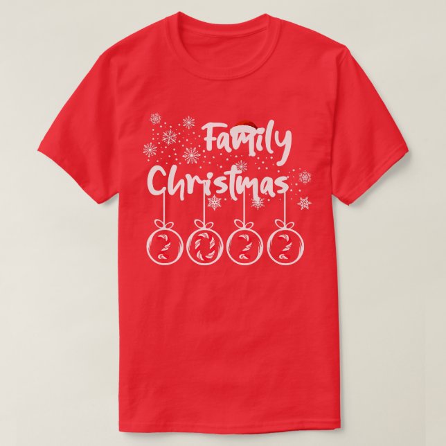 Family Christmas 2022  Santa Hat Matching Family X T-Shirt (Design Front)