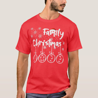 Family Christmas 2022  Santa Hat Matching Family X T-Shirt