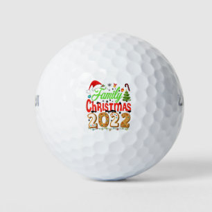 Family Christmas 2022 Squad Santa Elf Funny Golf Balls