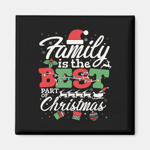 Family Christmas 2023 Matching Funny Xmas Crew Squ Magnet